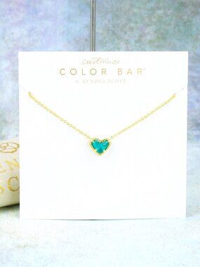 Kendra Scott Ari Heart London Blue necklace Gold Plated December